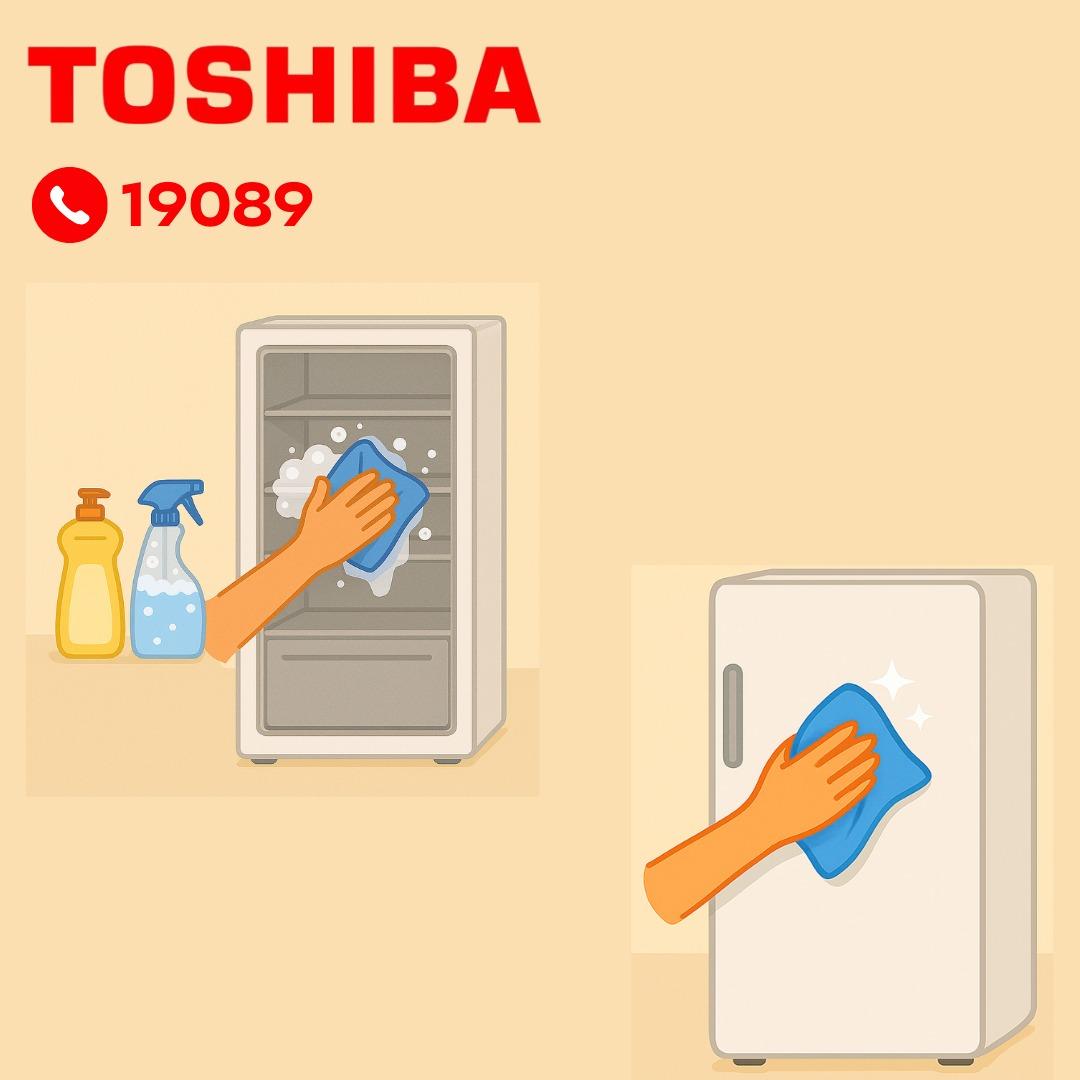 التنظيف الداخلي والخارجي لديب فريزر توشيبا