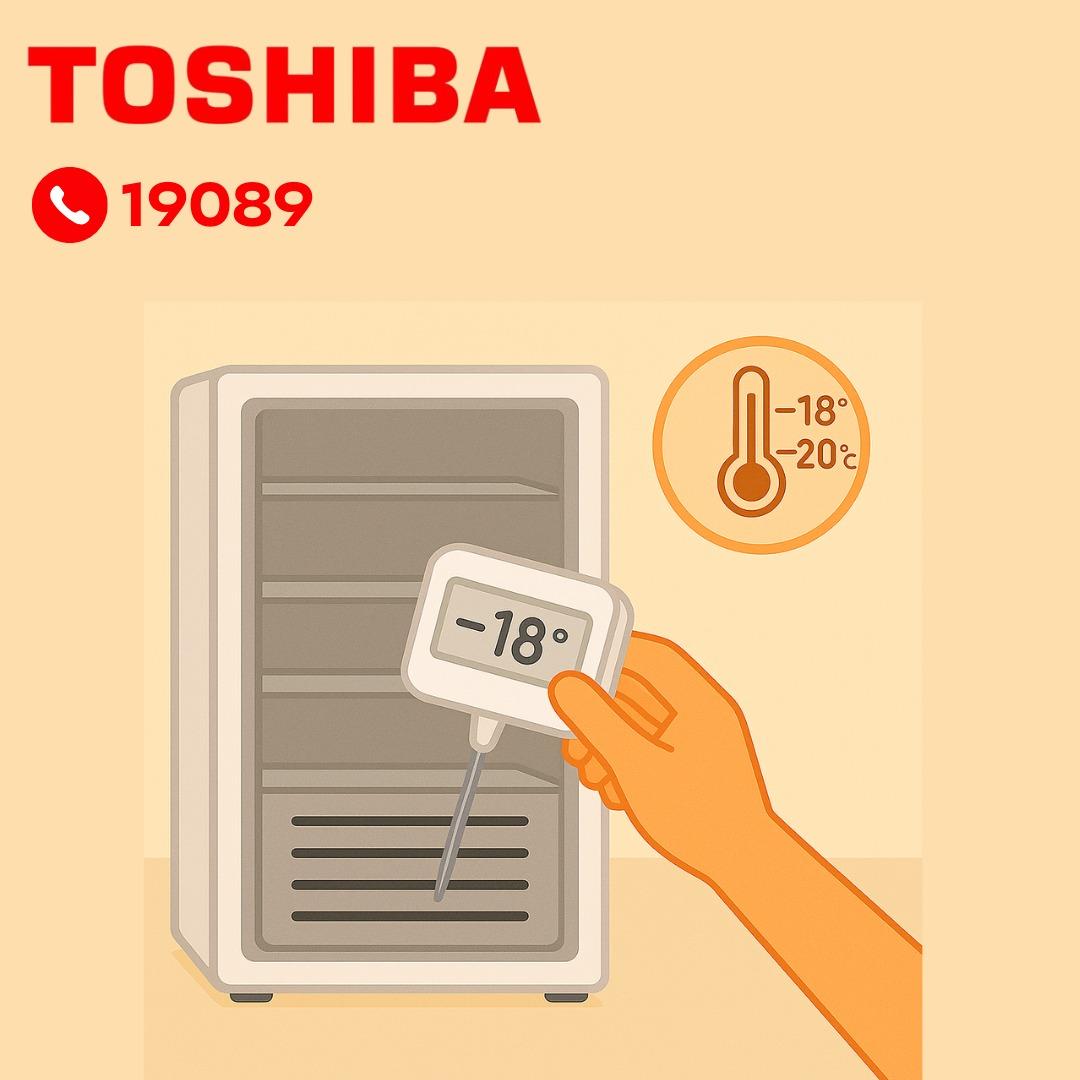 ضبط درجة الحرارة بديب فريزر توشيبا