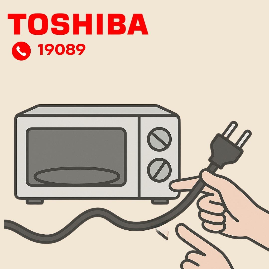 فحص التوصيلات الكهربائية بميكروويف توشيبا فحص التوصيلات الكهربائية بميكروويف توشيبا